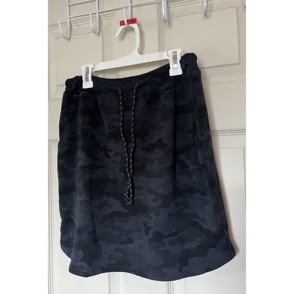 Sundry Evereve Saturday Knit Skirt Stretch Pockets Casual Black Camo Women 2 NWT